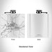 Rendered View of Craig Colorado Map Engraving on 6oz Stainless Steel Flask in White