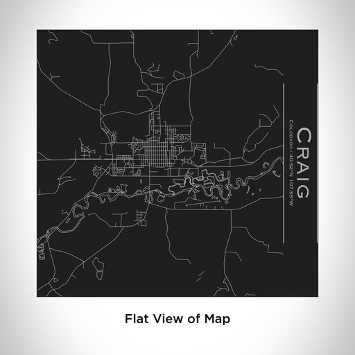 Rendered View of Craig Colorado Map Engraving on 17oz Stainless Steel Insulated Tumbler in Black