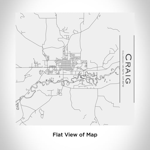 Rendered View of Craig Colorado Map Engraving on 17oz Stainless Steel Insulated Tumbler in White