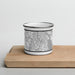Front View Custom Cranston Rhode Island Map Enamel Mug in Classic on Cutting Board