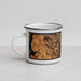 Left View Custom Cranston Rhode Island Map Enamel Mug in Ember