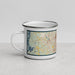 Left View Custom Cranston Rhode Island Map Enamel Mug in Woodblock