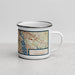 Right View Custom Cranston Rhode Island Map Enamel Mug in Woodblock