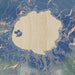 Crater Lake National Park Map Print in Afternoon Style Zoomed In Close Up Showing Details