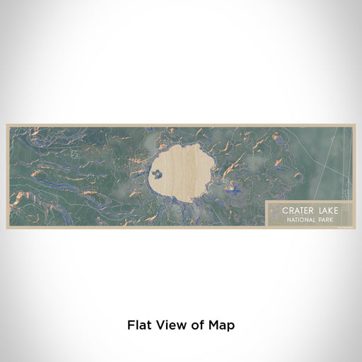 Flat View of Map Custom Crater Lake National Park Map Enamel Mug in Afternoon