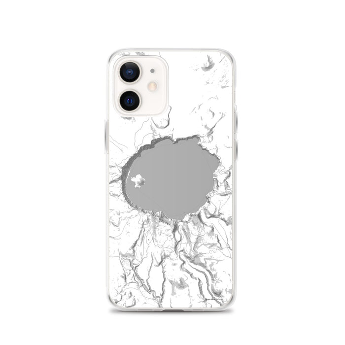 Custom Crater Lake National Park Map iPhone 12 Phone Case in Classic