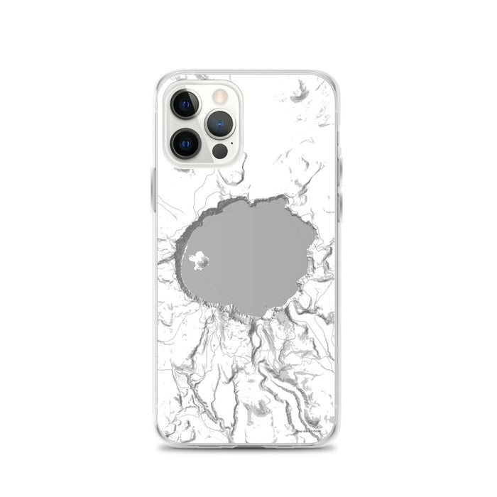 Custom Crater Lake National Park Map iPhone 12 Pro Phone Case in Classic