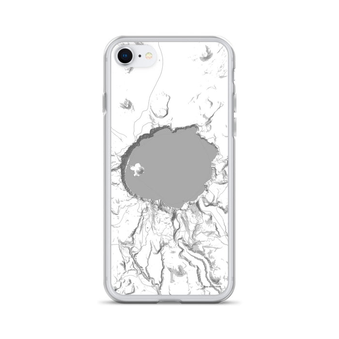 Custom Crater Lake National Park Map iPhone SE Phone Case in Classic