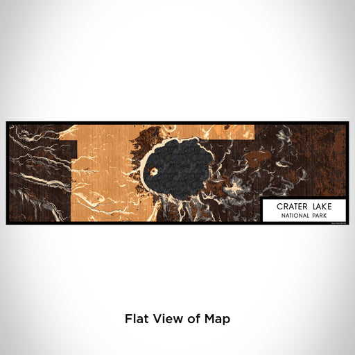 Flat View of Map Custom Crater Lake National Park Map Enamel Mug in Ember
