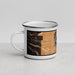 Left View Custom Crater Lake National Park Map Enamel Mug in Ember