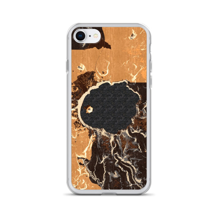 Custom Crater Lake National Park Map iPhone SE Phone Case in Ember