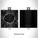 Rendered View of Crater Lake National Park Map Engraving on 6oz Stainless Steel Flask in Black