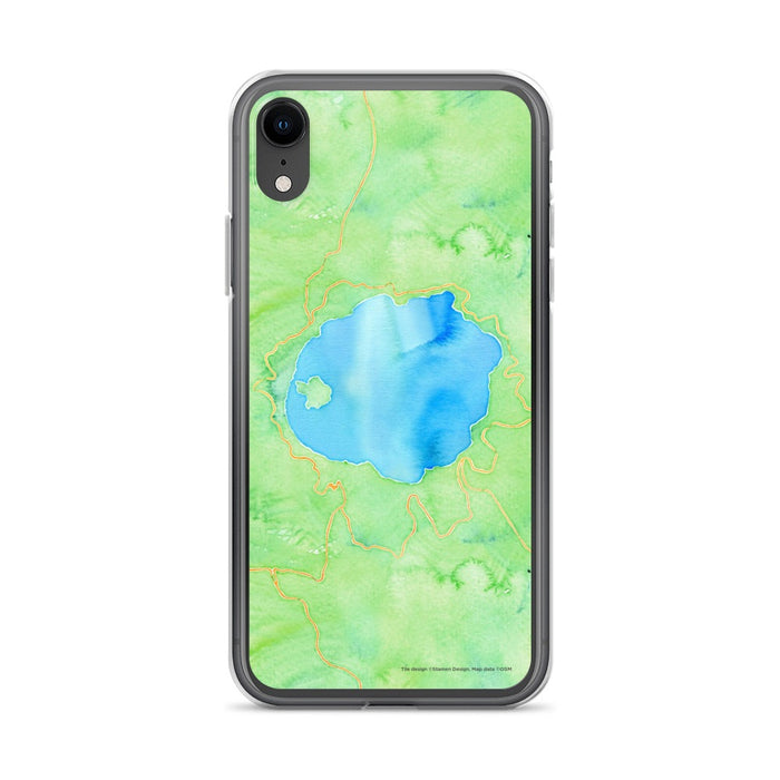 Custom Crater Lake National Park Map Phone Case in Watercolor