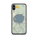 Custom Crater Lake National Park Map Phone Case in Woodblock