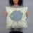 Person holding 18x18 Custom Crater Lake National Park Map Throw Pillow in Woodblock
