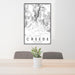 24x36 Creede Colorado Map Print Portrait Orientation in Classic Style Behind 2 Chairs Table and Potted Plant