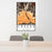 24x36 Creede Colorado Map Print Portrait Orientation in Ember Style Behind 2 Chairs Table and Potted Plant