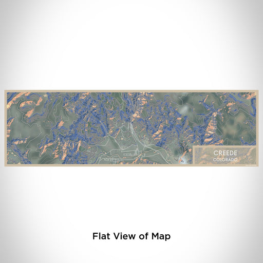 Flat View of Map Custom Creede Colorado Map Enamel Mug in Afternoon