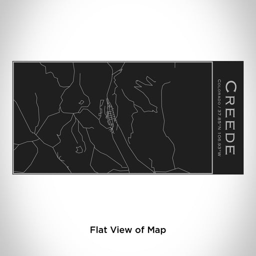 Rendered View of Creede Colorado Map Engraving on 17oz Stainless Steel Insulated Cola Bottle in Black
