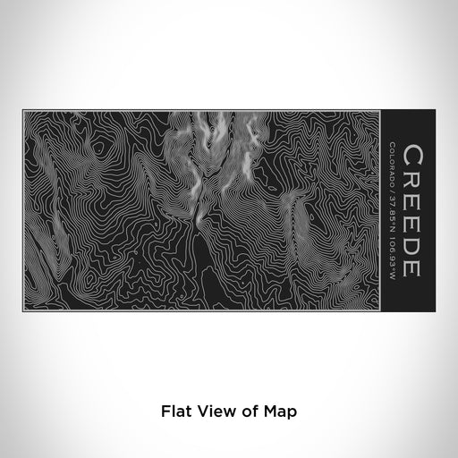 Rendered View of Creede Colorado Map Engraving on 17oz Stainless Steel Insulated Cola Bottle in Black