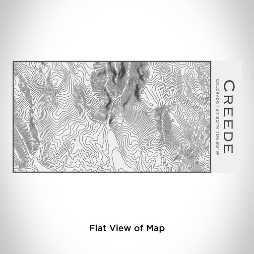 Rendered View of Creede Colorado Map Engraving on 17oz Stainless Steel Insulated Cola Bottle in White