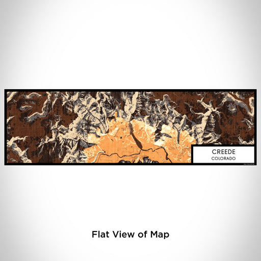 Flat View of Map Custom Creede Colorado Map Enamel Mug in Ember