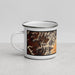 Left View Custom Creede Colorado Map Enamel Mug in Ember