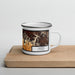 Right View Custom Creede Colorado Map Enamel Mug in Ember