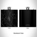 Rendered View of Creede Colorado Map Engraving on 6oz Stainless Steel Flask in Black