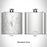 Rendered View of Creede Colorado Map Engraving on 6oz Stainless Steel Flask