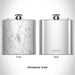 Rendered View of Creede Colorado Map Engraving on 6oz Stainless Steel Flask