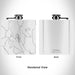 Rendered View of Creede Colorado Map Engraving on 6oz Stainless Steel Flask in White