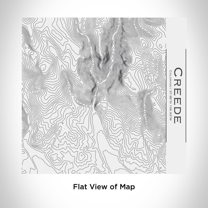 Rendered View of Creede Colorado Map Engraving on 17oz Stainless Steel Insulated Tumbler in White