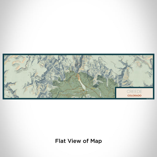 Flat View of Map Custom Creede Colorado Map Enamel Mug in Woodblock