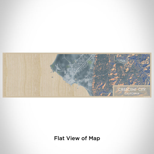 Flat View of Map Custom Crescent City California Map Enamel Mug in Afternoon