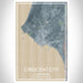 Crescent City California Map Print Portrait Orientation in Afternoon Style With Shaded Background