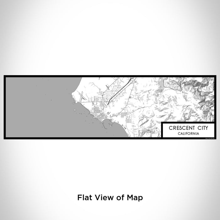 Flat View of Map Custom Crescent City California Map Enamel Mug in Classic