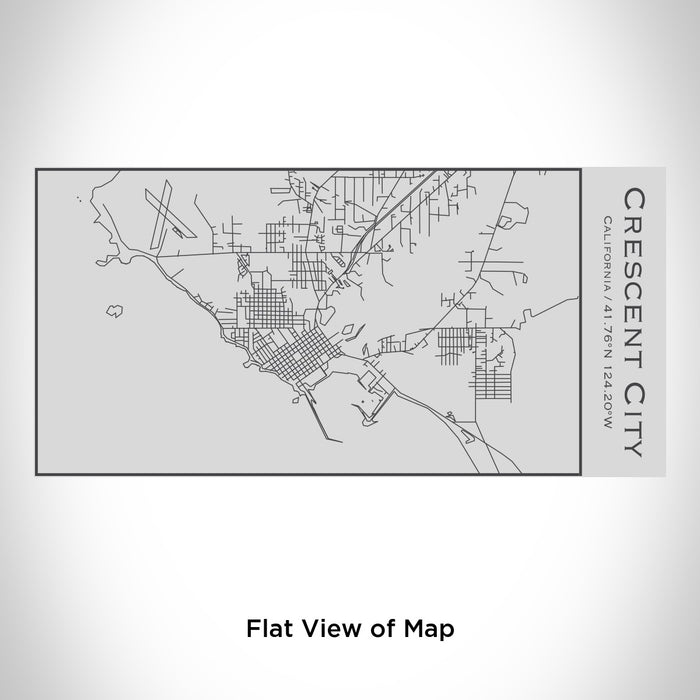 Rendered View of Crescent City California Map Engraving on 17oz Stainless Steel Insulated Cola Bottle