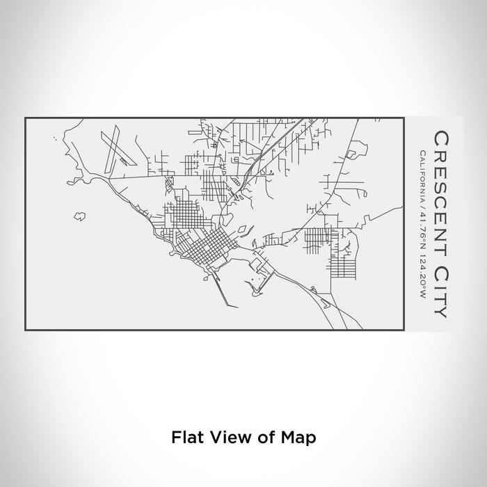 Rendered View of Crescent City California Map Engraving on 17oz Stainless Steel Insulated Cola Bottle in White