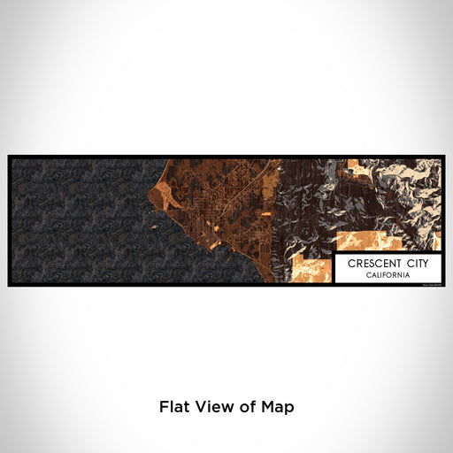 Flat View of Map Custom Crescent City California Map Enamel Mug in Ember