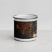 Front View Custom Crescent City California Map Enamel Mug in Ember