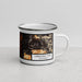 Right View Custom Crescent City California Map Enamel Mug in Ember