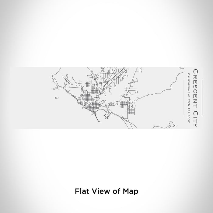 Rendered View of Crescent City California Map Engraving on 10oz Stainless Steel Insulated Cup with Sliding Lid in White
