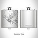Rendered View of Crescent City California Map Engraving on 6oz Stainless Steel Flask