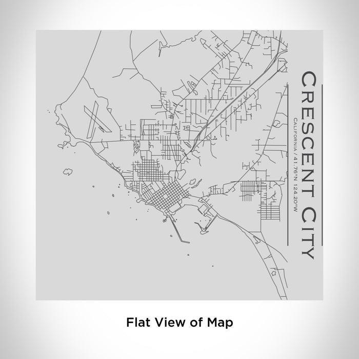 Rendered View of Crescent City California Map Engraving on 17oz Stainless Steel Insulated Tumbler