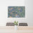 24x36 Crested Butte Colorado Map Print Lanscape Orientation in Afternoon Style Behind 2 Chairs Table and Potted Plant