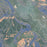 Crested Butte Colorado Map Print in Afternoon Style Zoomed In Close Up Showing Details