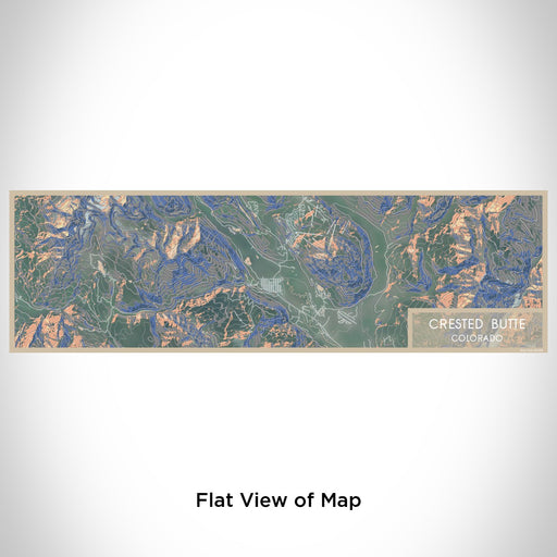 Flat View of Map Custom Crested Butte Colorado Map Enamel Mug in Afternoon