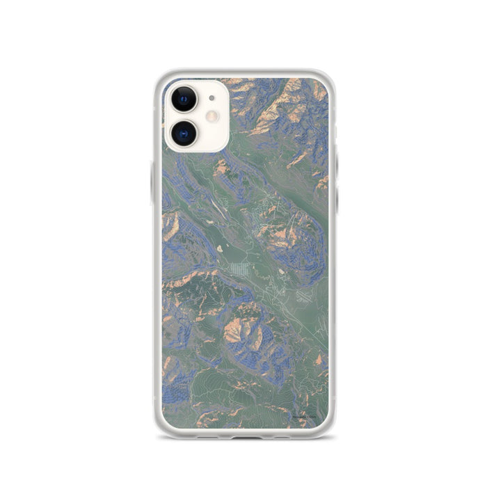 Custom iPhone 11 Crested Butte Colorado Map Phone Case in Afternoon