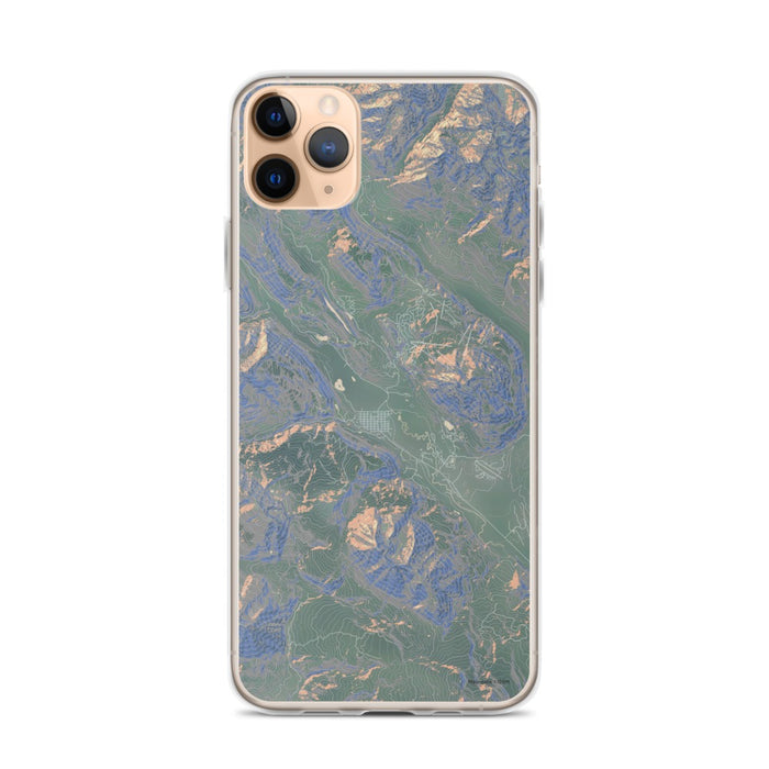 Custom iPhone 11 Pro Max Crested Butte Colorado Map Phone Case in Afternoon